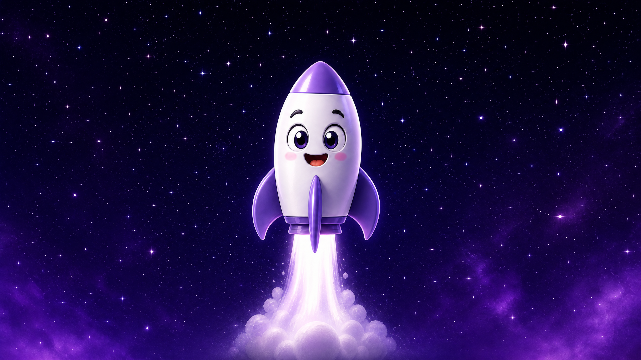 Rocket, the Instant.Place mascot, launching a blog post