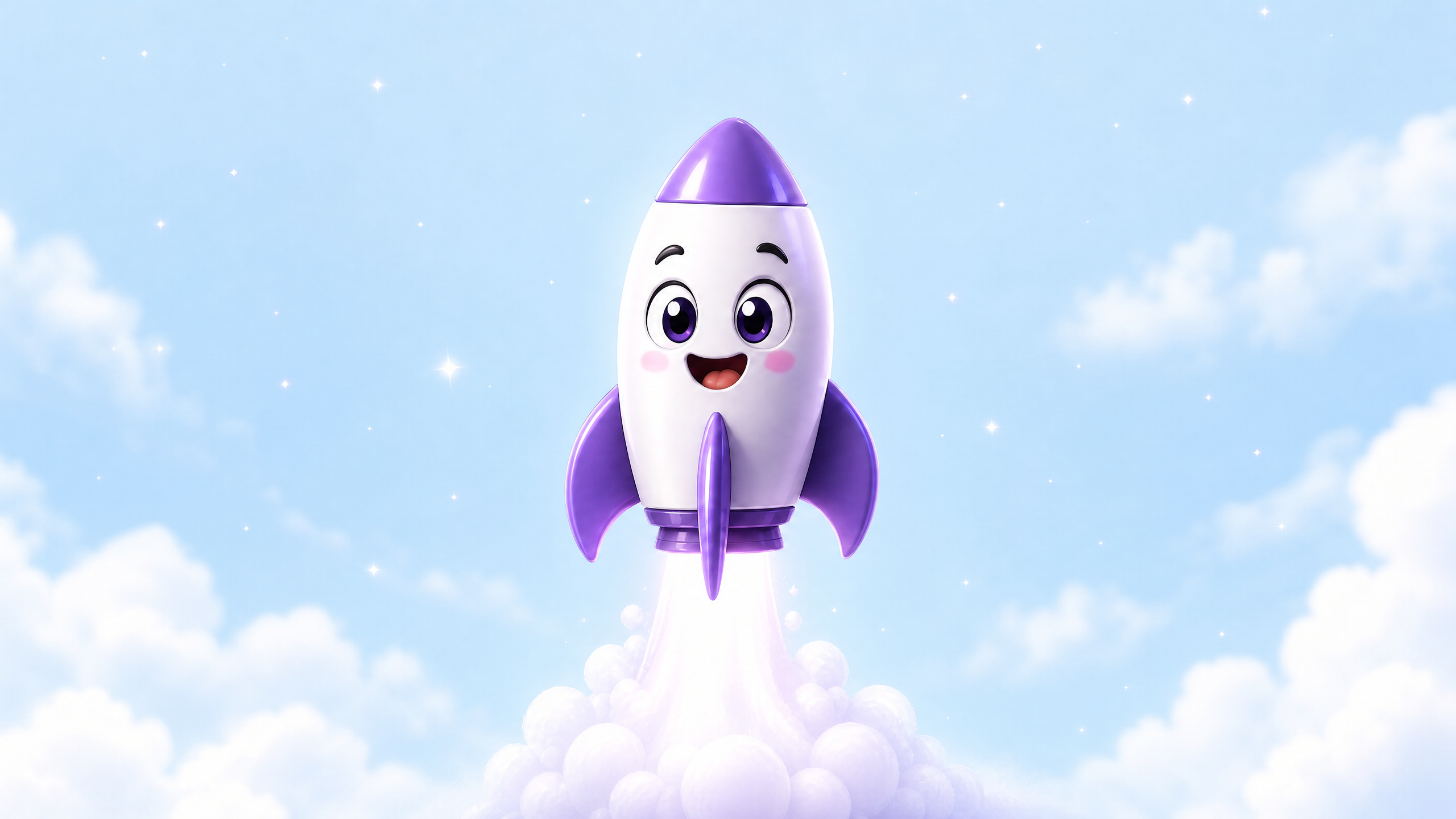 Rocket, the Instant.Place mascot, launching a blog post