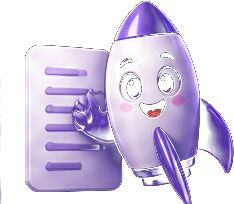 Rocket holding a blog post