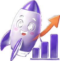 Rocket climbing a rising chart