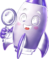 Rocket inspecting a store catalog with a magnifier